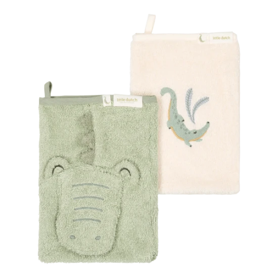 Žínky 2 ks krokodýl Safari Friends – Little Dutch TE52116047LD
