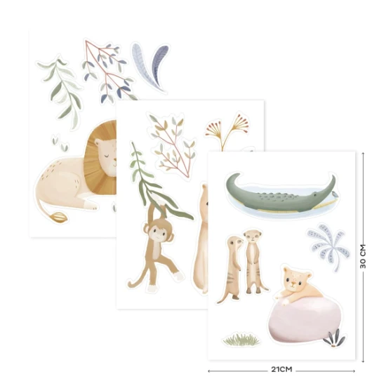 Little Dutch Samolepky na zeď lev Safari Friends