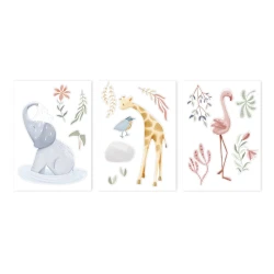 Samolepky na zeď Blooming Safari