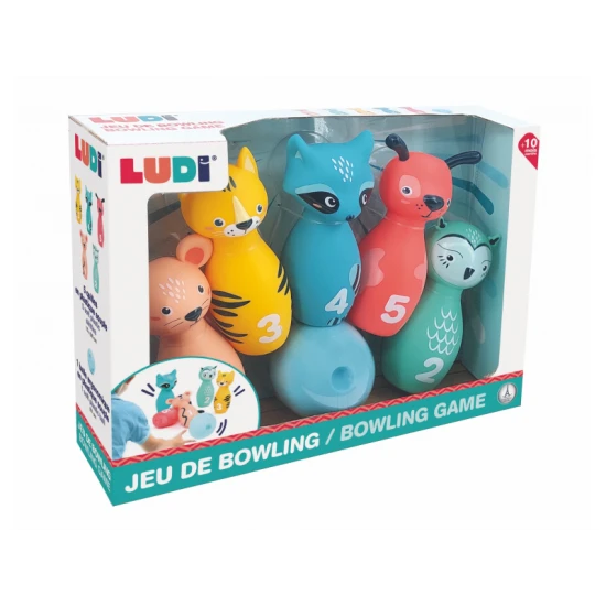 Bowling pro nejmenší Zvířátka s čísly – Ludi 30136LU