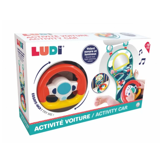 Hrací pultík do auta s volantem – Ludi 30500LU