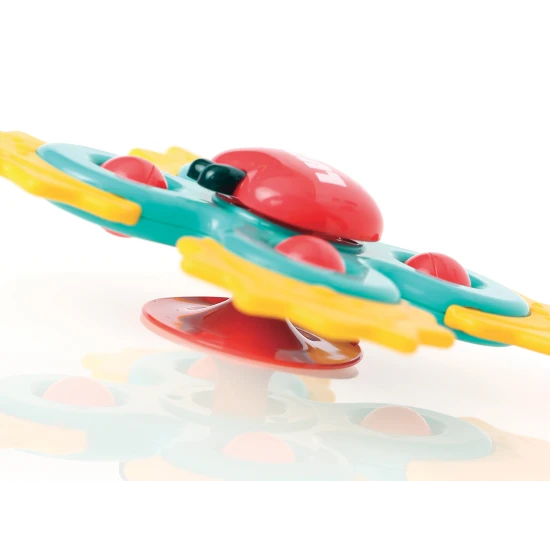 Baby spinnery mají měkké, pružné okraje a při otáčení vydávají zvuk, který dítě zaujme.