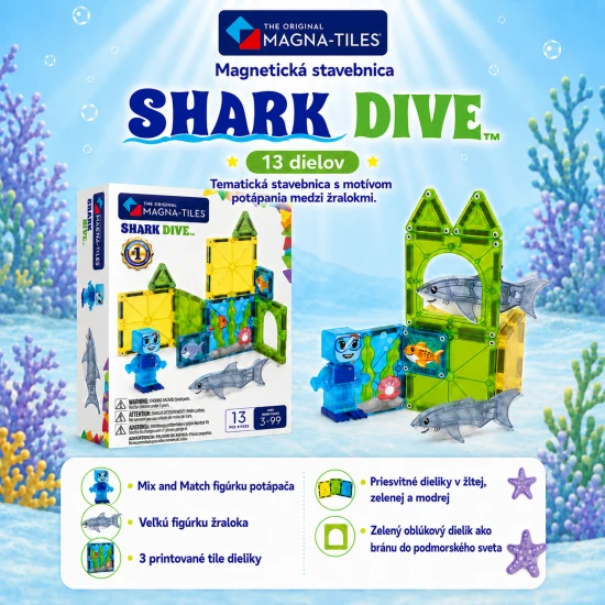 Magnetická stavebnice Shark Dive 13 dílků