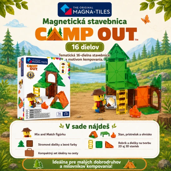 Magnetická stavebnice Camp Out 16 dílků