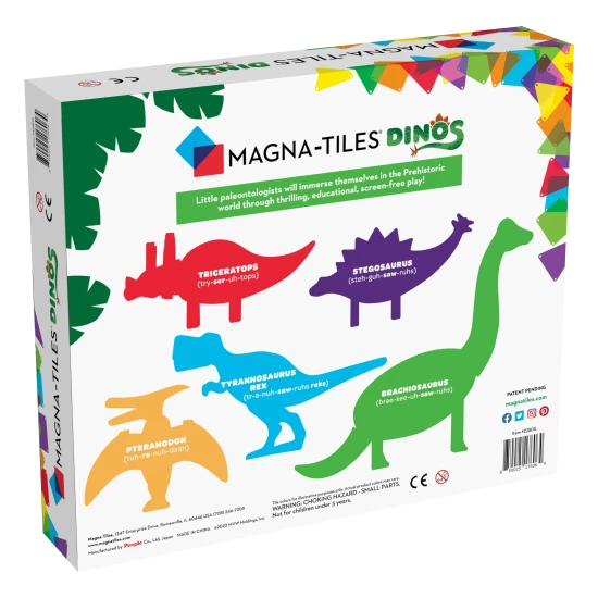 Magnetická sada pěti figurek dinosaurů od MAGNA-TILES.