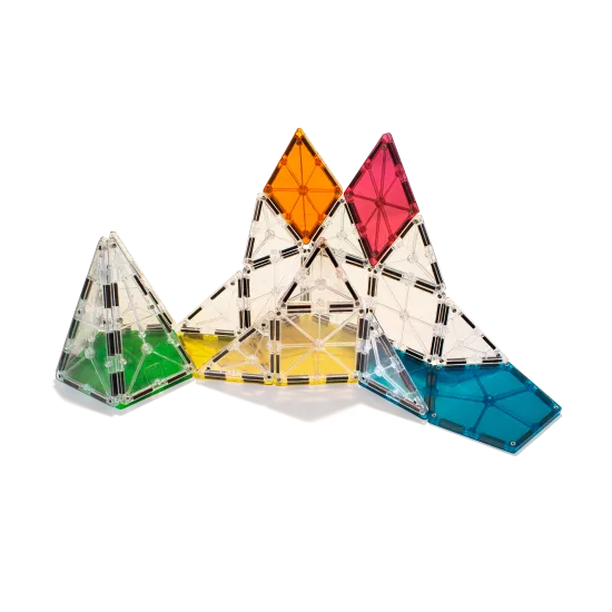 MAGNA-TILES Magnetická stavebnice Polygons 8 dílů Originální 8 dílná magnetická stavebnice MAGNA-TILES.
