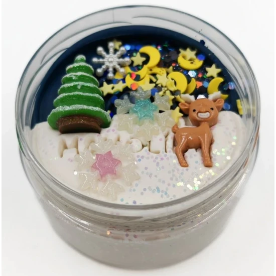 Mamolína Čarovná zimní noc Mamolína Čarovná zimní noc – domácí zimní modelína pro děti se sobíkem a vločkami