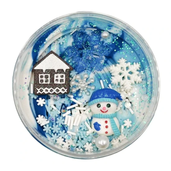 Mamolína Chladivá zima Mamolína Chladivá zima – domácí zimní modelína pro děti se sněhulákem a vločkami