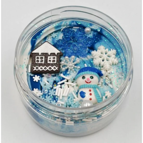 Mamolína Chladivá zima Mamolína Chladivá zima – domácí zimní modelína pro děti se sněhulákem a vločkami