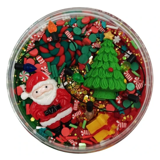 Mamolína – Ježíškova, dvoubarevná vánoční modelína s trblietkami, konfetami a dekoracemi