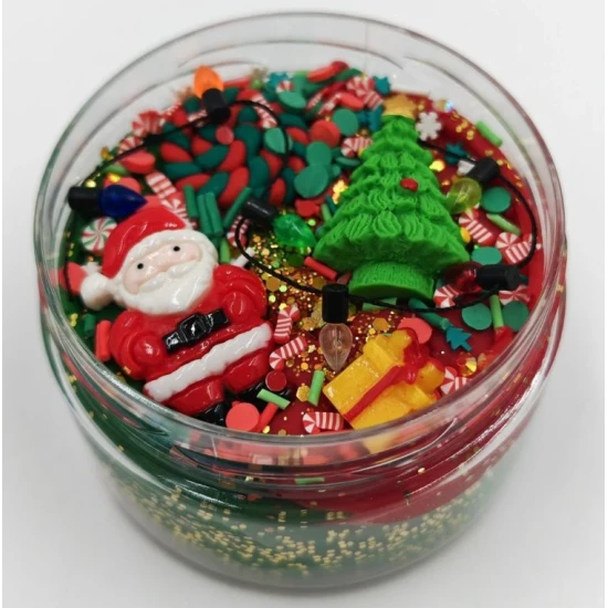 Mamolína – Ježíškova, dvoubarevná vánoční modelína s trblietkami, konfetami a dekoracemi