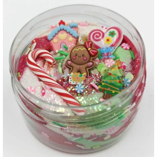 Mamolína – Sladké Vánoce, pastelově růžová vánoční modelína s třpytkami a 5 dekoracemi