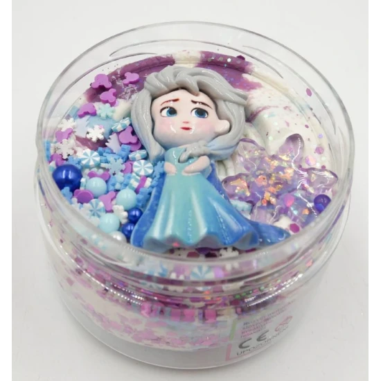 Mamolína – Zimní princezna, tříbarevná domácí modelína s třpytkami, konfetami a postavičkou princezny