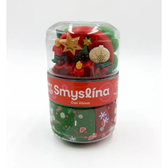 Smyslína – Čas Vánoc s Mamolínou: voňavá domácí modelína, třpytky a eco doplňky v praktické dóze. Vánoční tvoření plné fantazie a radosti.
