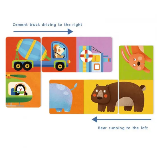 Mideer Domino - Kamarádi ze ZOO Krásně ilustrované dvojité domino s obrázky zvířat ze zoo.