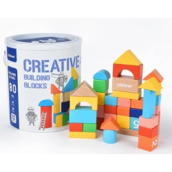 Dřevěné kostky 80 ks