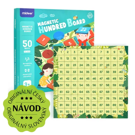 Mideer Magnetická tabule Čísla do 100 Magnetická tabule Čísla do 100
