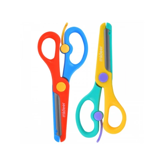 Bezpečnostní nůžky pro děti jsou snadno uchopitelné. Jsou bezpečné díky zaobleným špičkám.