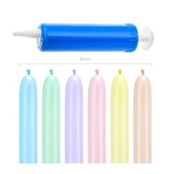 Modelovací balónky Pastelové 30 ks Modelovací balónky Pastelové 30 ks