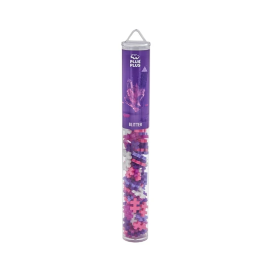 Plus-Plus Glitter – 100 třpytivých dílků v tubusu, kreativní stavebnice pro děti od 5 let