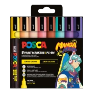Popisovače POSCA 5M Manga Hero 8 ks