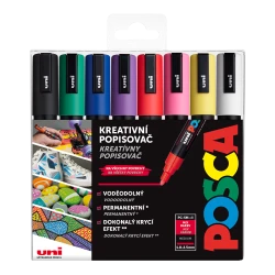 Akrylové fixy POSCA 5M základní barvy 8 ks Akrylové fixy POSCA 5M základní barvy 8 ks