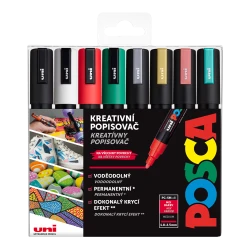 Akrylové fixy POSCA 5M Christmas 8 ks Akrylové fixy POSCA 5M Christmas 8 ks