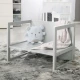 Dětská lavice ve venkovském stylu Šedá