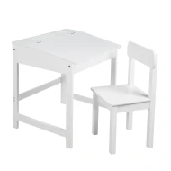 Školní lavice se židličkou Bílá