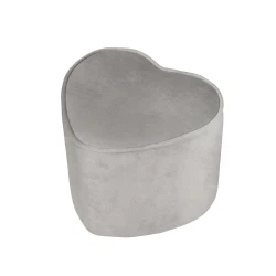 Dětský taburet Lil Sofa ve tvaru srdce Šedá