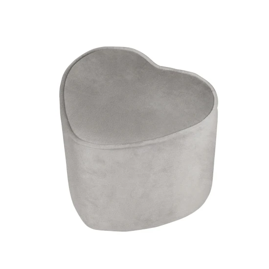 Dětský taburet Lil Sofa ve tvaru srdce Šedá