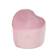 Dětský taburet Lil Sofa v tvaru srdce Růžový