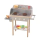 Dětský dřevěný gril BBQ s doplňky Šedá/přírodní