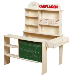 Dětský dřevěný obchůdek s tabulí Přírodní