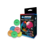 Míčky na stolní tenis Colour Popps Poly 40+, 6 ks