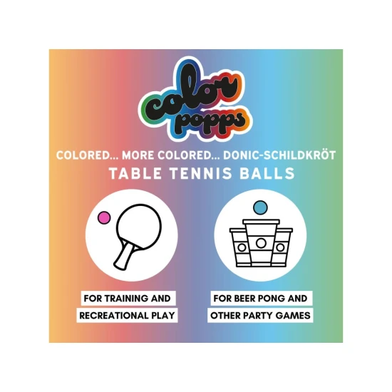 Donic-Schildkröt – míčky na stolní tenis Colour Popps Poly 40+, 6 ks DONIC_649015