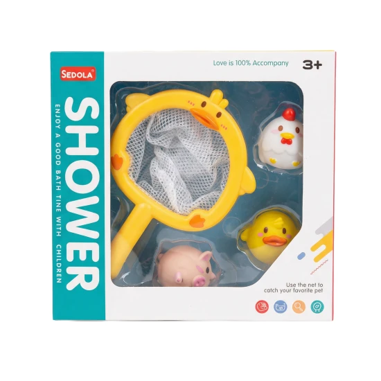 Potápěčské hračky + síťka Farma – veselé zvířátka do vany