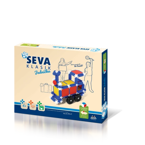 Stavebnice Klasik Jednička 222 dílků – Seva 360301-1