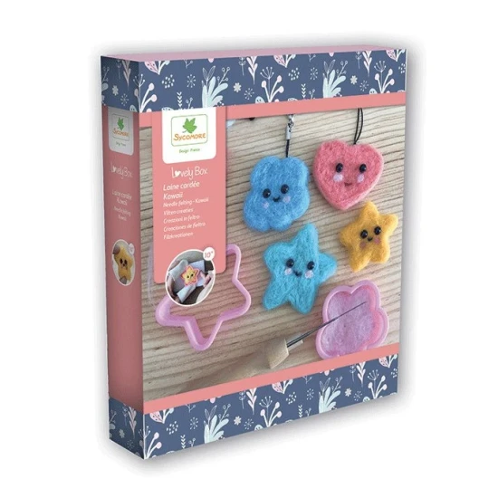 Plstene doplnky Kawaii – DIY kreativni sada pro deti na tvorbu privesku