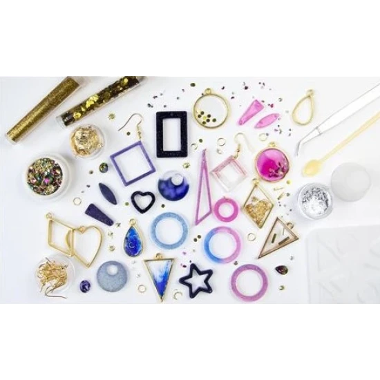 Výroba šperků z UV pryskyřice – kreativní sada pro dívky, UV lampa, pryskyřice a šperky