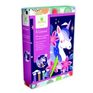 Tvoření se třpytivým pískem Jednorožci v noci