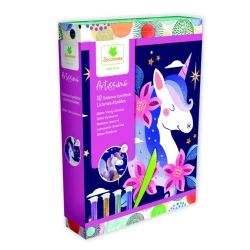 Tvoření se třpytivým pískem Jednorožci v noci