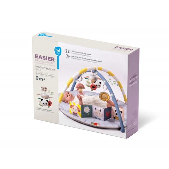 Osvětlená hrací deka s hudebním kolotočem Bloom pro rozvoj smyslů a motoriky. 
