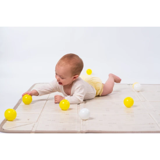 Pěnová hrací podložka s míčky Brown Beige – Taf Toys 13505TAF