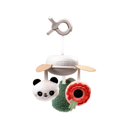 TAF TOYS Sada hraček Newborn Luxe Luxusní dárkový box Newborn Luxe pro miminka – hudební kolotoč, plyšový medvídek, kousátko a textilní plenka.