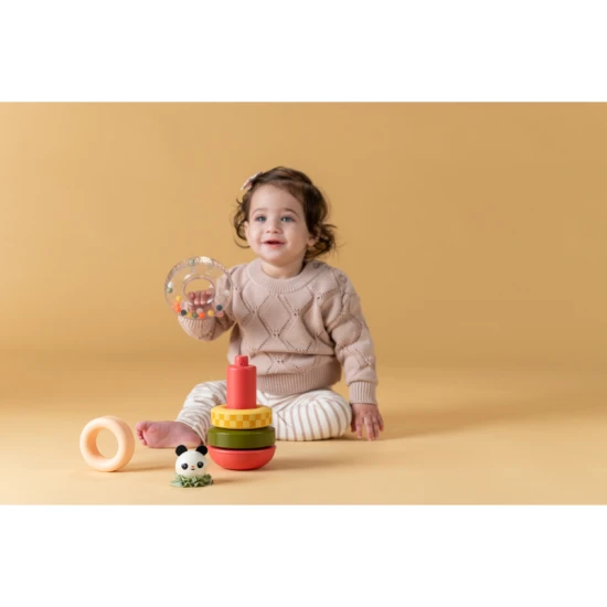 Taf toys Pyramida Panda - podpora motoriky a logiky