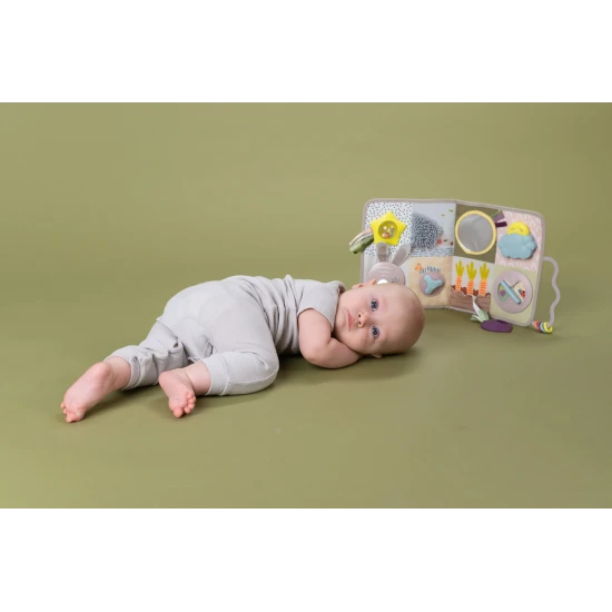 Interaktivní hrací pult s hudbou, světýlky a krásnými motivy ze života na zahradě.