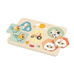 Dřevěné zvukové puzzle Farmers Funday