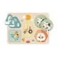 Dřevěné zvukové puzzle Farmers Funday