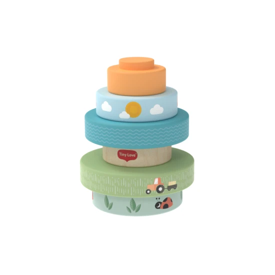 Dřevěné nasazovací kroužky Farmers Funday